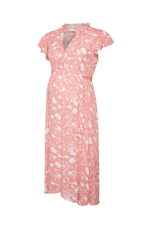 Mamalicious Vestido midi maternity e amamentação  rosa