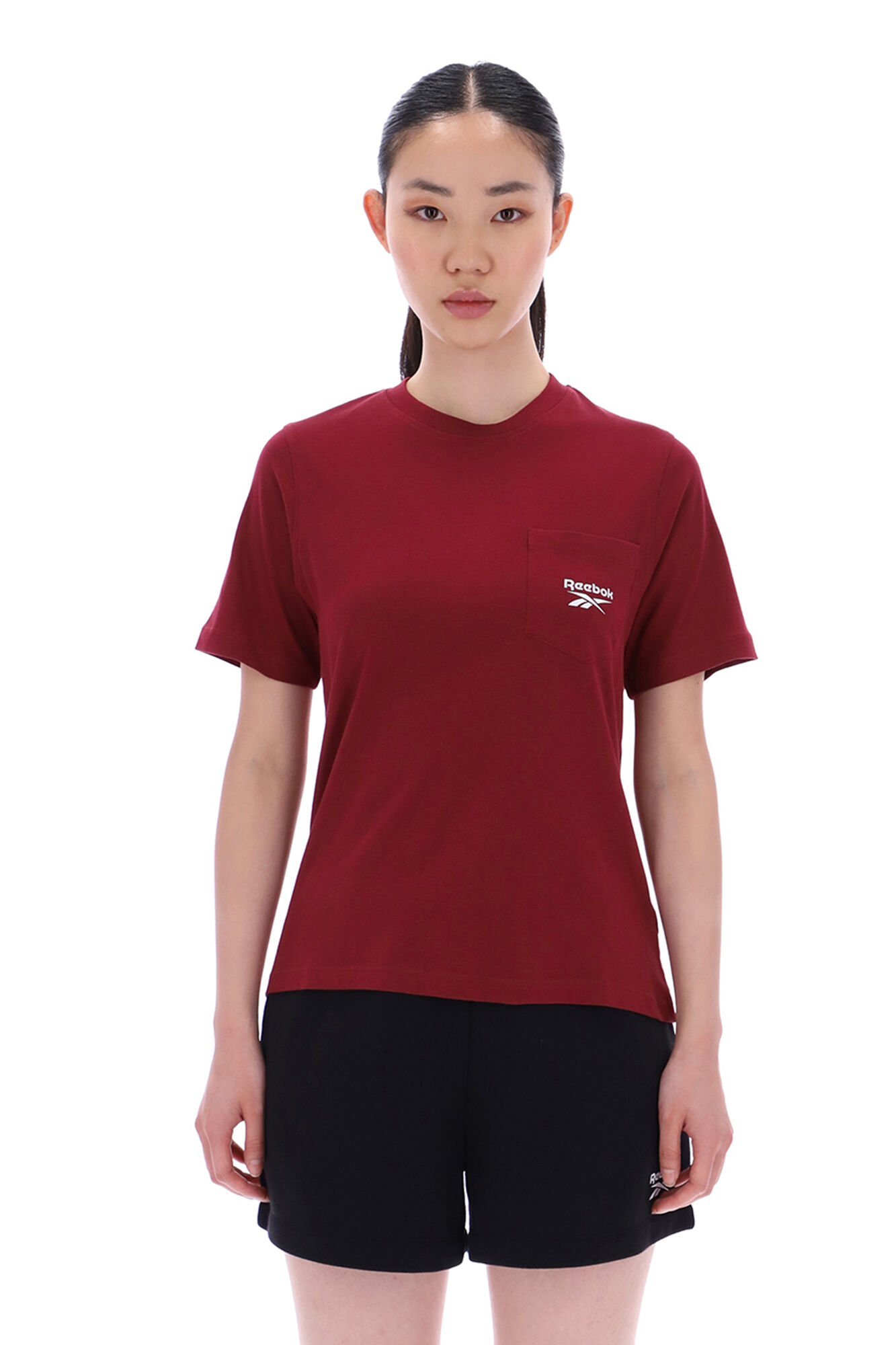 Reebok T-shirt desportiva com bolso e logo da Reebok