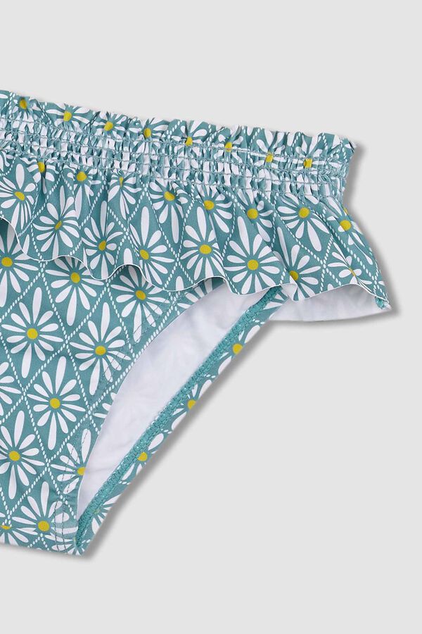 Gocco Braguita estampado flor geom&eacute;trica azul claro turquesa