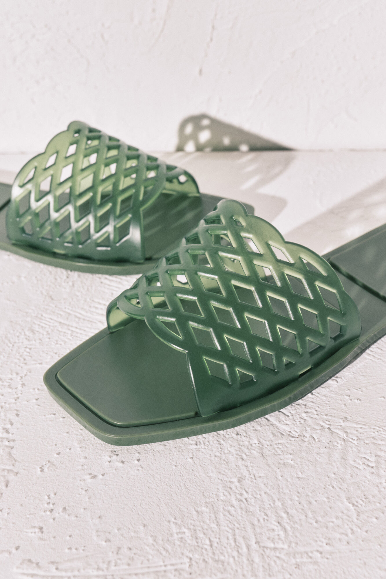 Women'secret Sand&aacute;lias rasas jelly verde