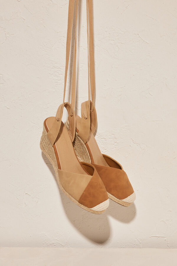 Women'secret Cunhas esparto castanho cru