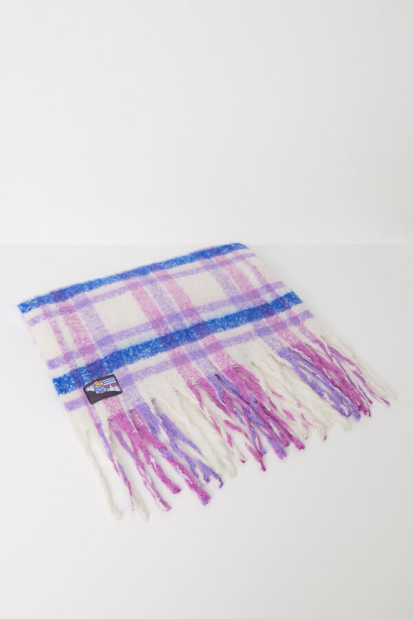 Women'secret Bufanda efecto lana cuadros Snoopy  estampado