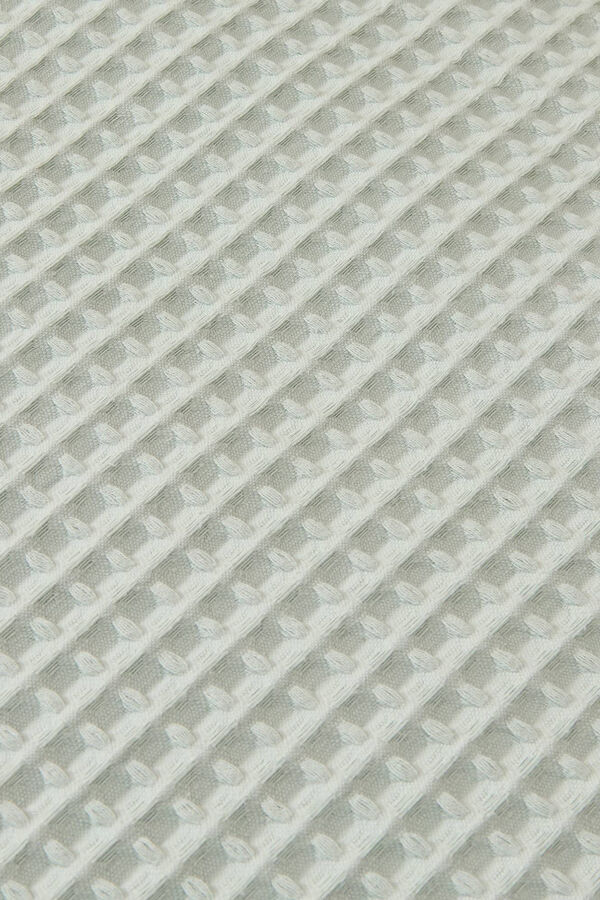 Textura Colcha algod&atilde;o ninho de abelha azul