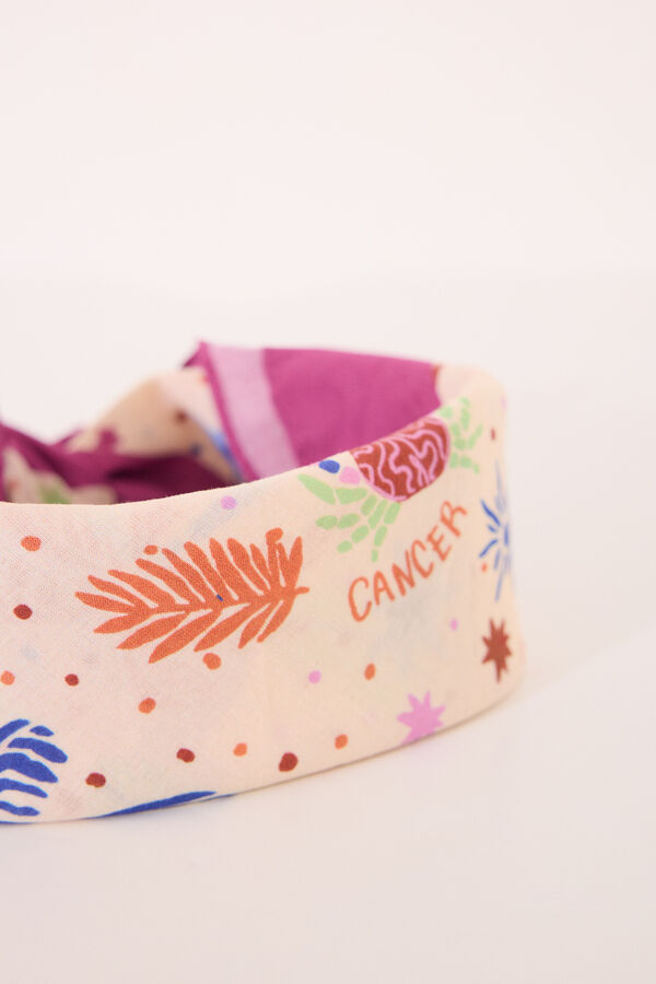 Women'secret Pa&ntilde;uelo print dibujos lila estampado