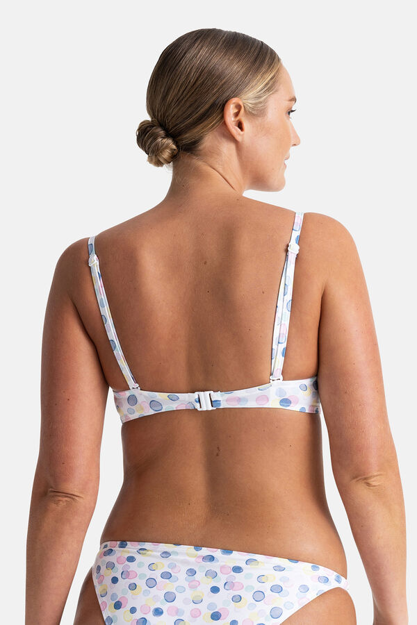 Dorina Bikini estilo bandeau con relleno ligero blanco