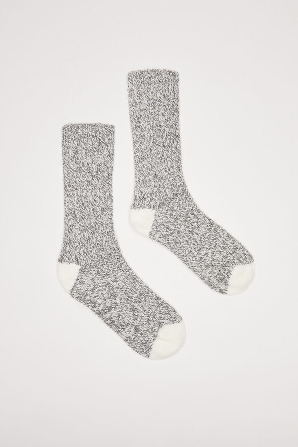 Women'secret Calcetines textura gris gris