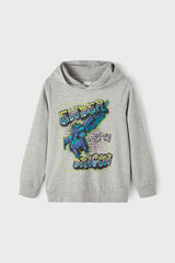 Name it Sudadera de ni&ntilde;o de MINECRAFT con capucha gris