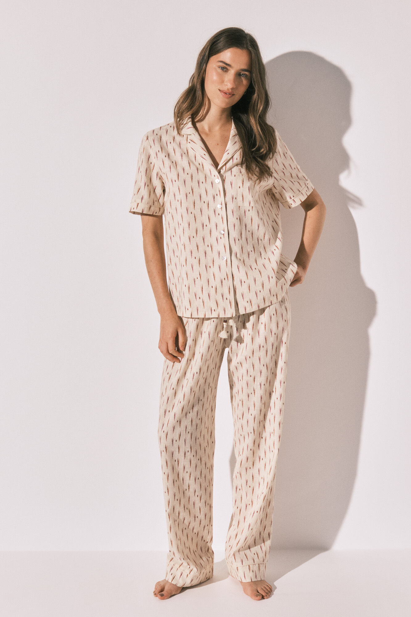 Women'secret Pijama largo camisero ikat