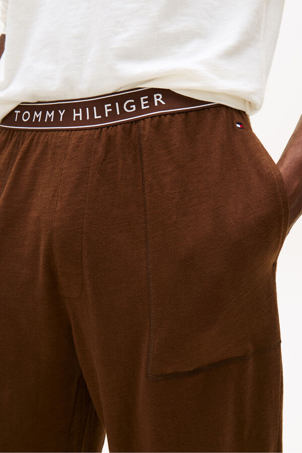Tommy Hilfiger Pijama largo punto con logo en la cintura estampado