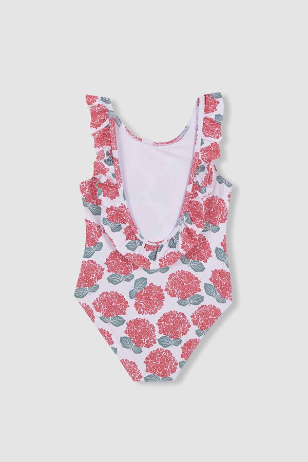 Gocco Maiô branco estampado hortênsia branco