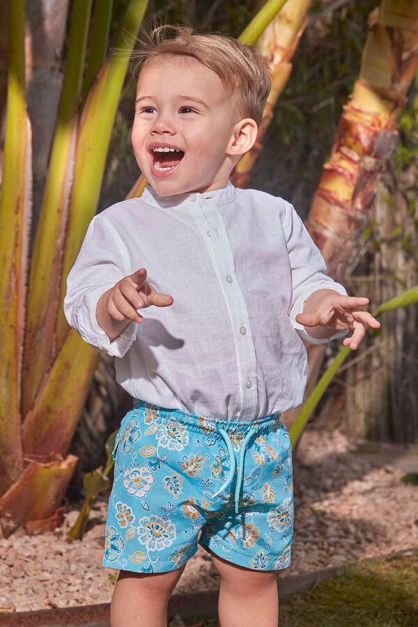 Gocco Mai&ocirc; estampado floral azul claro azul