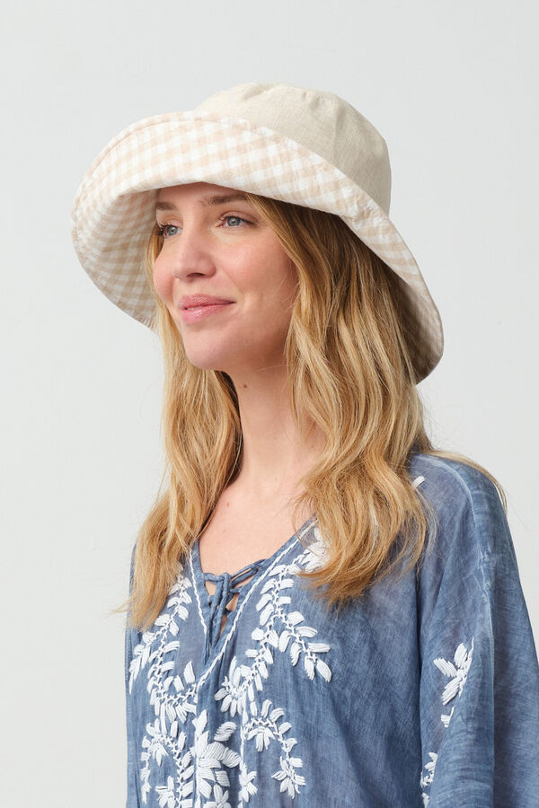 Textura Sombrero playa beige