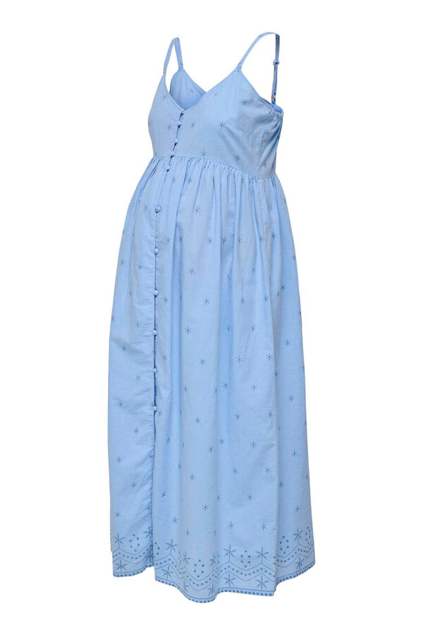 Only Maternity Vestido midi maternity azul