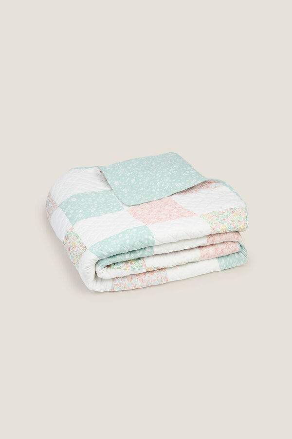 Textura Colcha patchwork revers&iacute;vel rosa