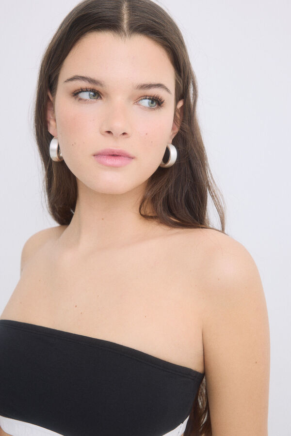 HI&BYE Suti&atilde; cai-cai preto com copas remov&iacute;veis preto