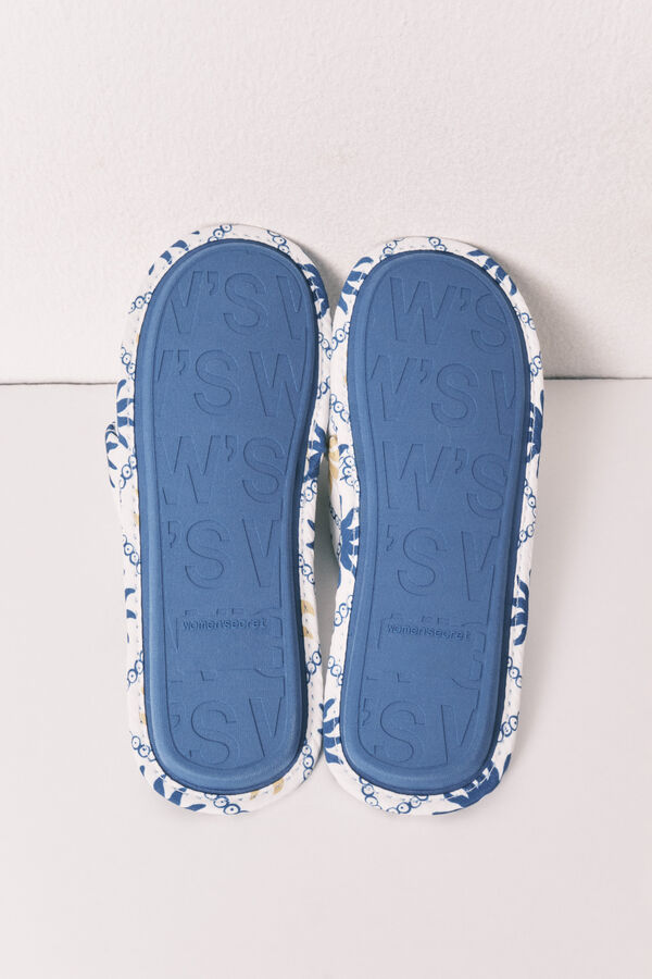 Women'secret Pack de viagem chinelos de quarto multicolor estampado