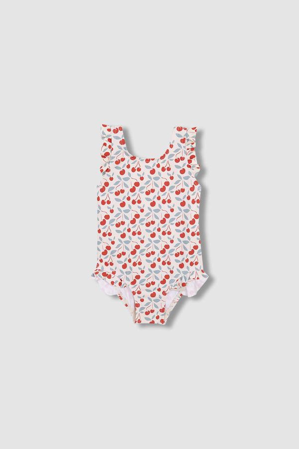 Gocco Ba&ntilde;ador de estampado cerezas blanco blanco