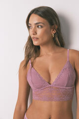 Women'secret Bralette triangular LOVELY encaje rosa rosa