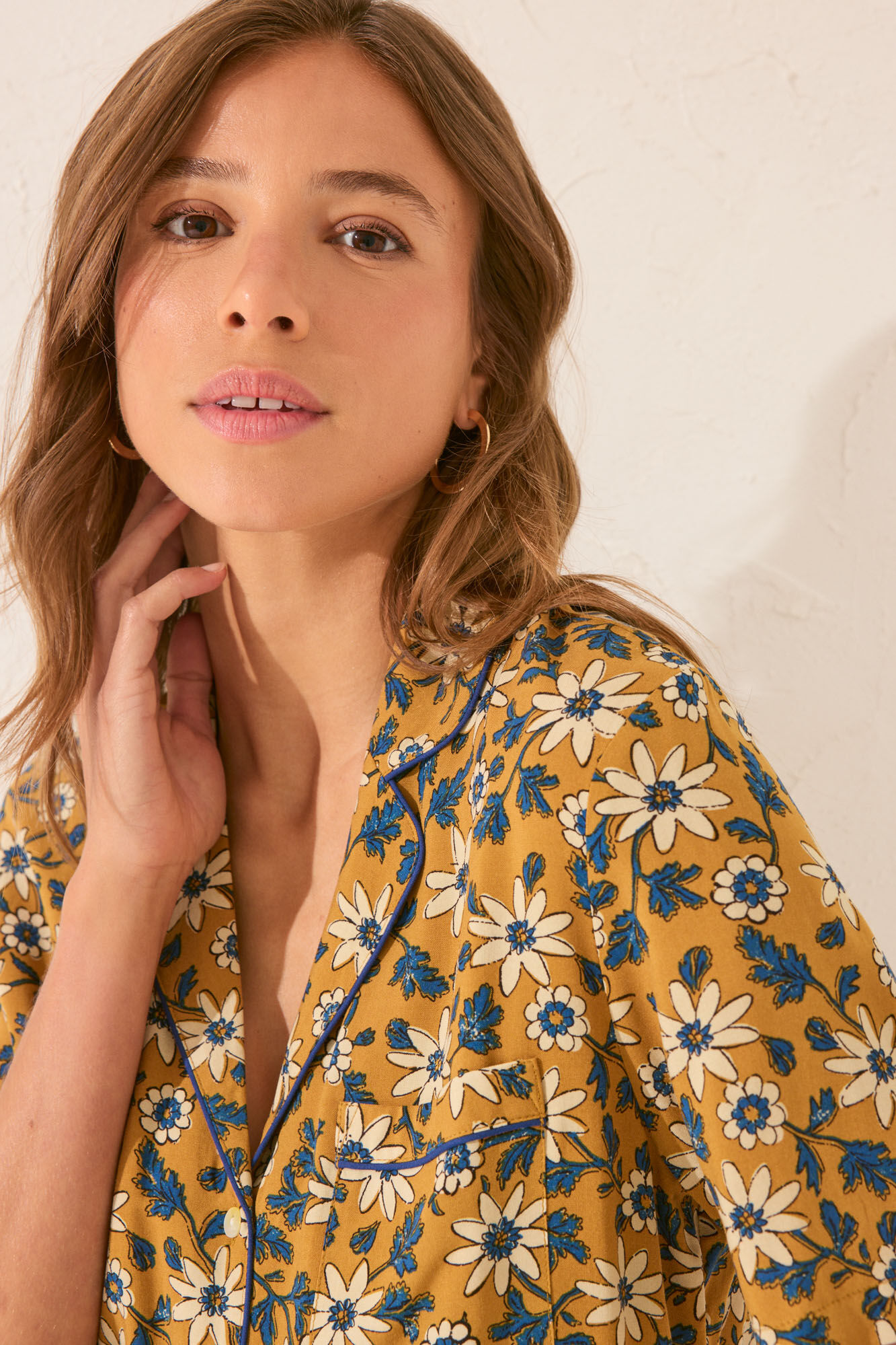 Women'secret Pijama camisero estampado floral