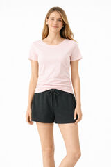 Lmtd T-shirt de manga curta com franzido rosa