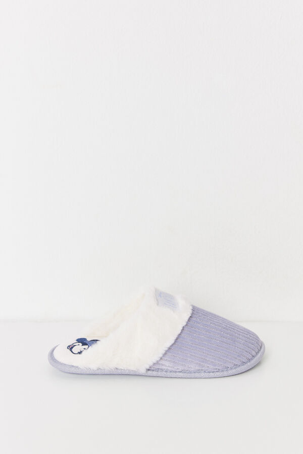 Women'secret Chinelos de pele lurex Snoopy rosa