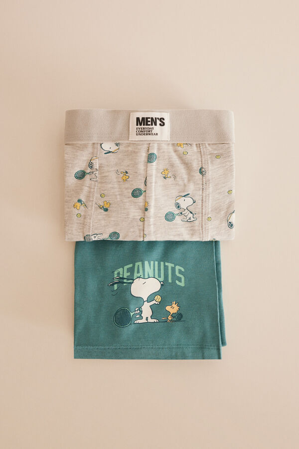 Women'secret Pack 2 calzoncillos b&oacute;xer algod&oacute;n Snoopy verde