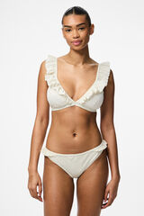 Pieces Braga de bikini rom&aacute;ntico blanco