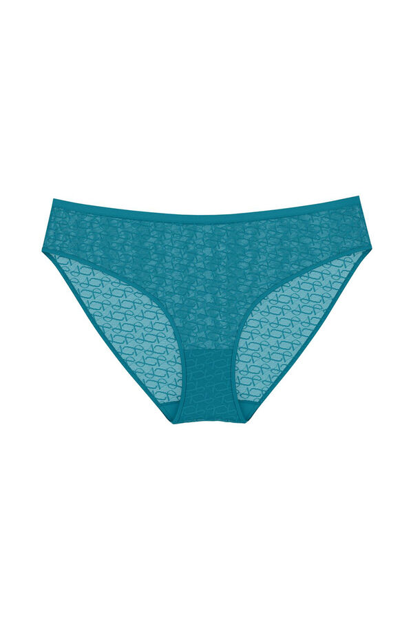 Triumph Braga cl&aacute;sica cadera encaje jacquard turquesa