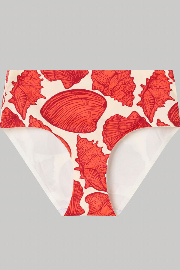 Gisela Cueca biquíni alta estampada estampado