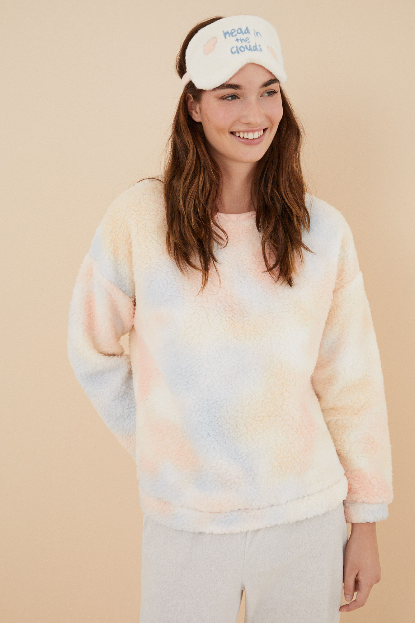 Women'secret Pijama polar comprido de l&atilde; multicolorido