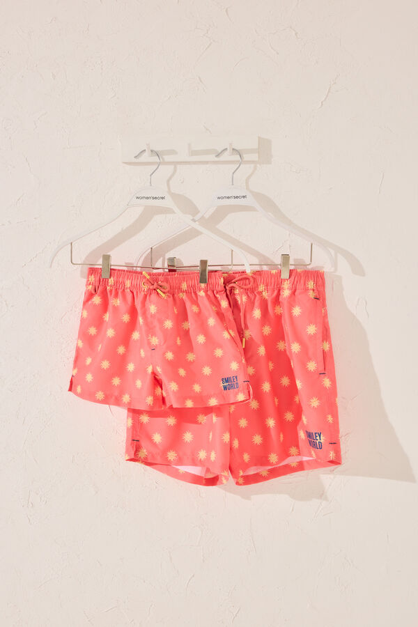 Women'secret Fato de banho menino estampa SmileyWorld&reg; borgonha