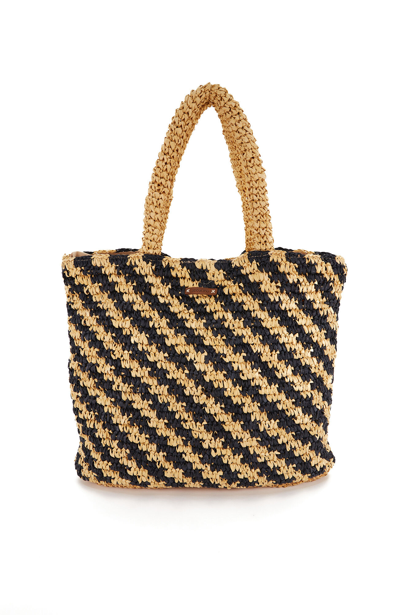 Abbacino Bolso de hombro trenzado print rayas