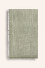 Calma House Colcha de musselina de algod&atilde;o verde verde