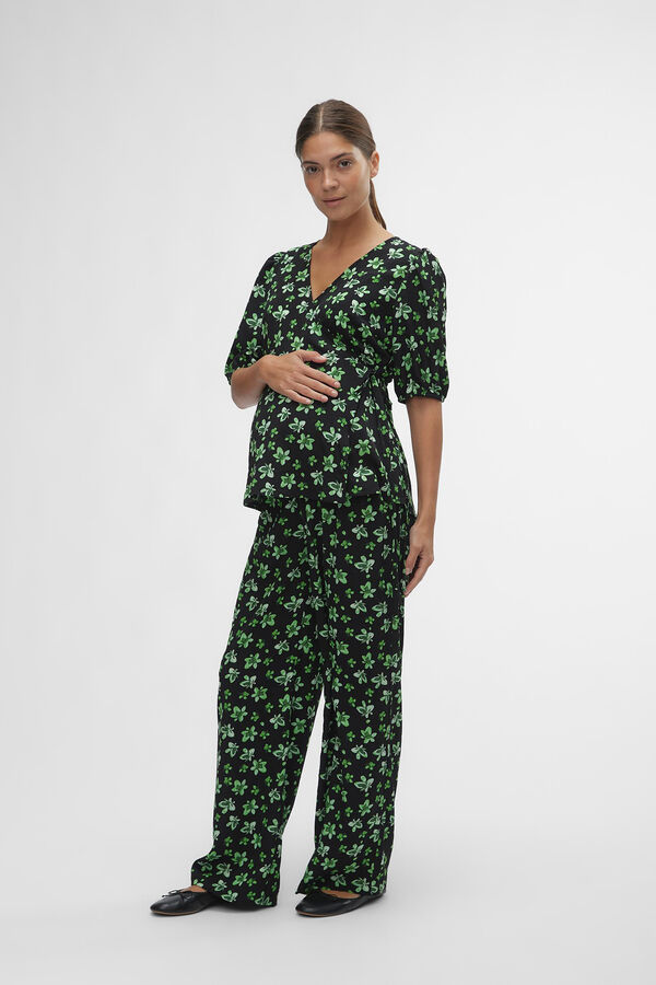 Mamalicious Top de manga 2/4 maternity  preto