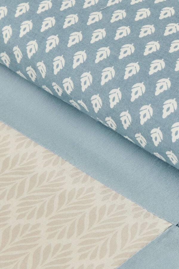 Textura Capa de edredom tradicional patchwork azul