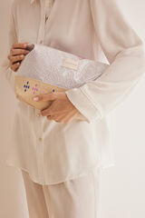 Women'secret Neceser mediano bordado suizo  kaki