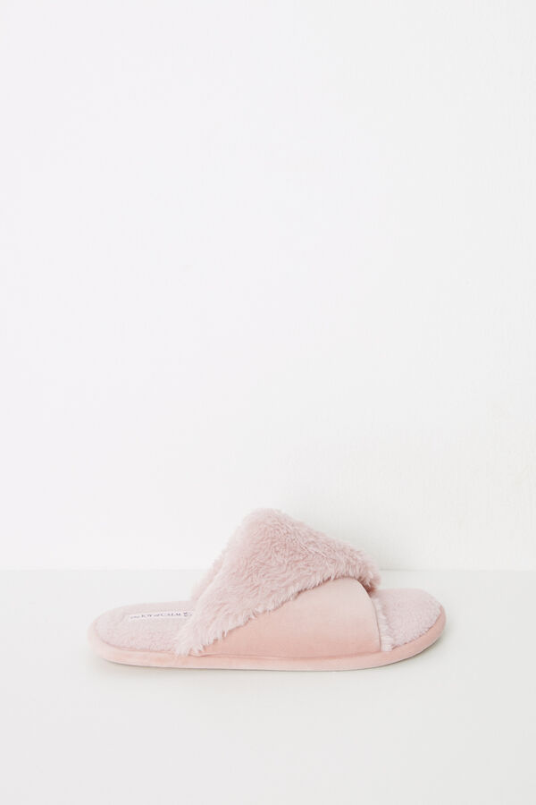 Women'secret Zapatillas abiertas casa pelito rosa rosa