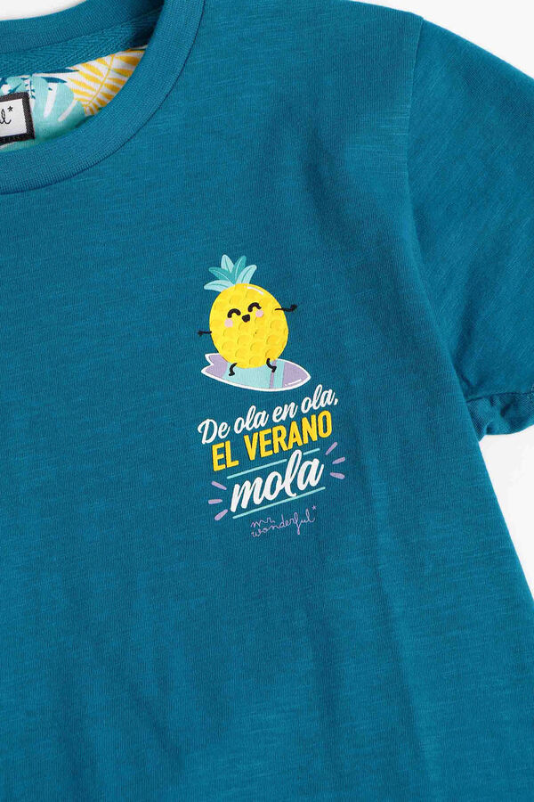 Mr. Wonderful Pijama curto abacaxi Mr Wonderful azul