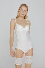 Ivette Bridal Body Ivette Bridal costas descobertas com copa push-up em branco bege