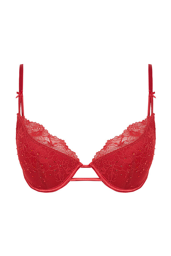 Women'secret Sujetador push up GORGEOUS encaje rojo La Vecina Rubia rojo