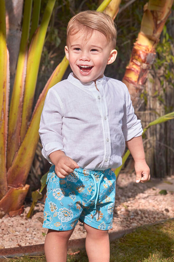 Gocco Mai&ocirc; estampado floral azul claro azul