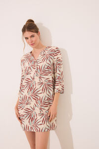 Women'secret Camisola curta com estampado de folhas