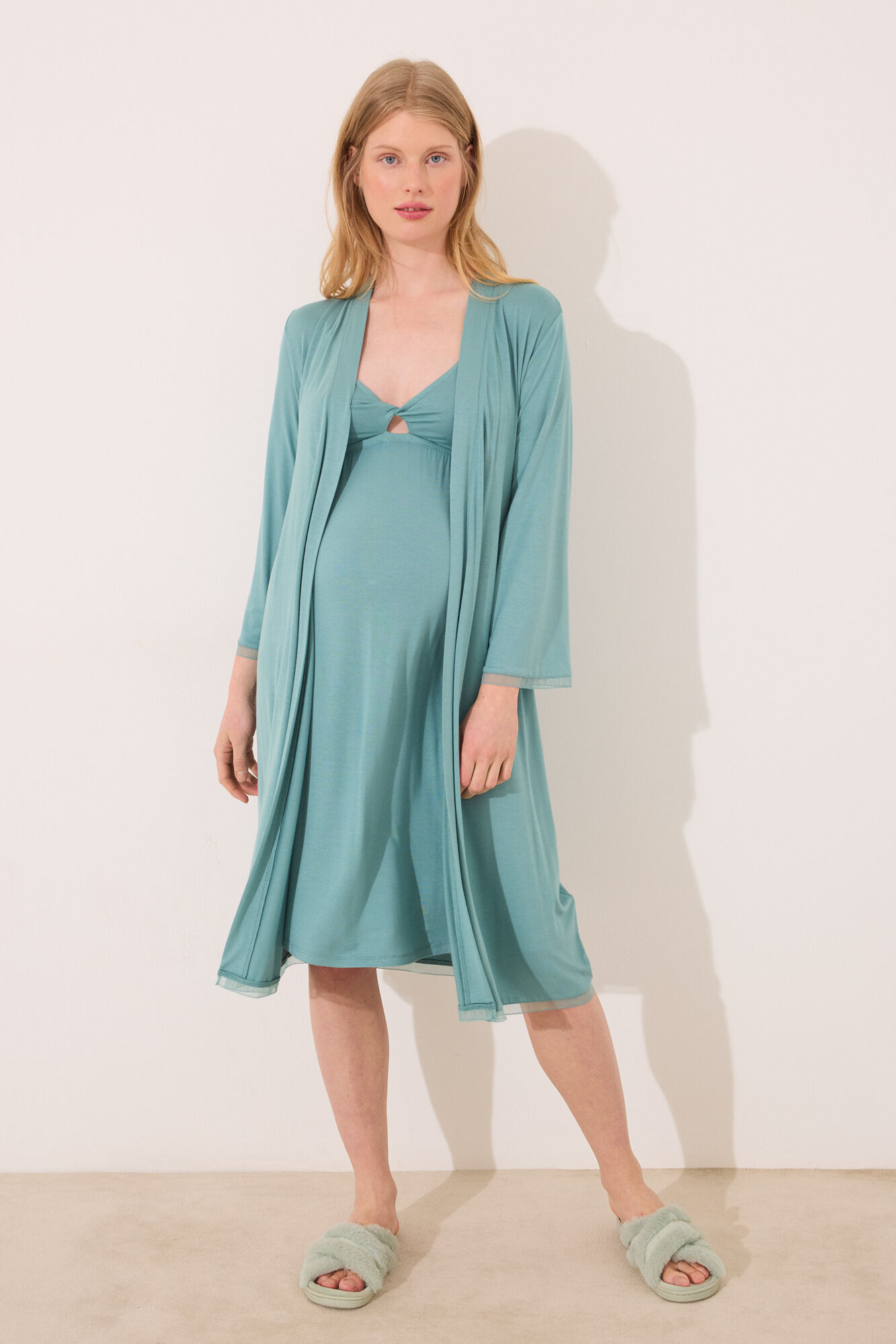 Women'secret Maternity robe verde &aacute;gua para gestante