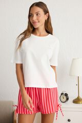Trendyol Conjunto de pijama curto &agrave;s riscas estampado