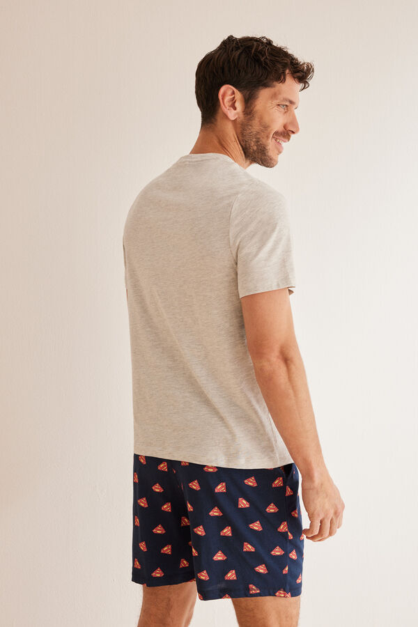 Women'secret Pijama hombre 100% algod&oacute;n Superman gris