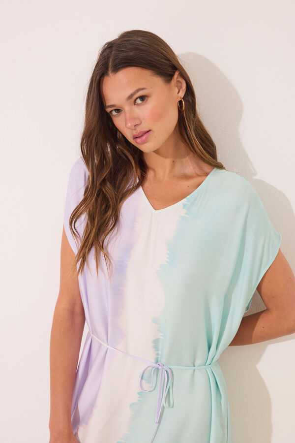 Women'secret Vestido largo tie-dye viscosa estampado