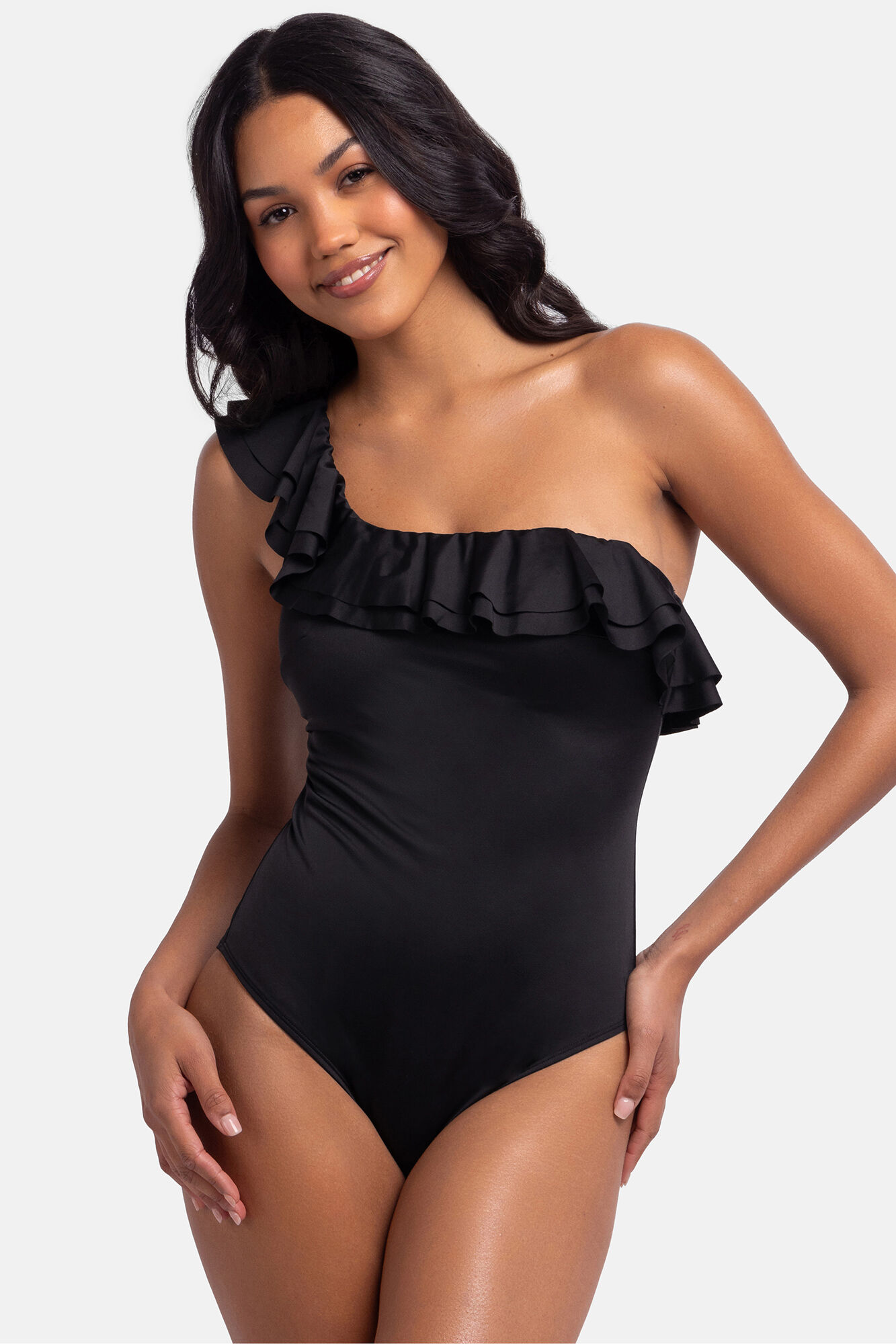 Dorina Ba&ntilde;ador asim&eacute;trico volante negro