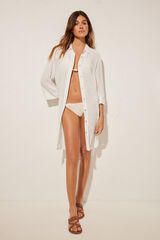 Women'secret Camisa larga  manga 3/4 marfil marfil