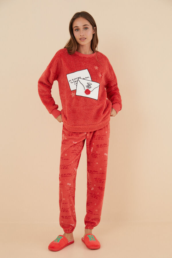 Women'secret Pijama polar l&uacute;rex Harry Potter rosa