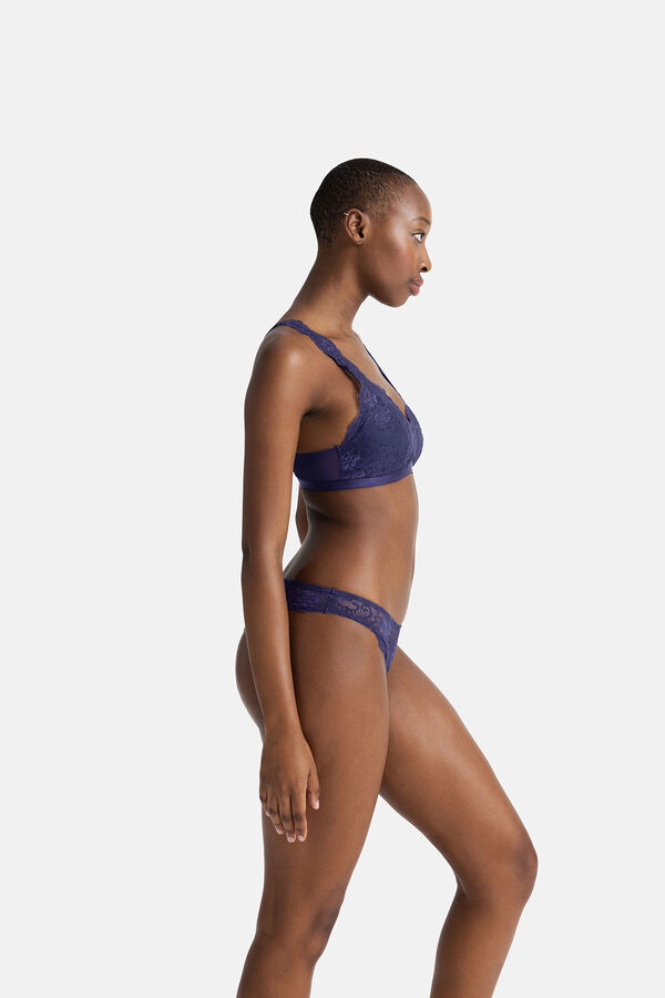 Dorina Sujetador tipo bralette de lencer&iacute;a azul